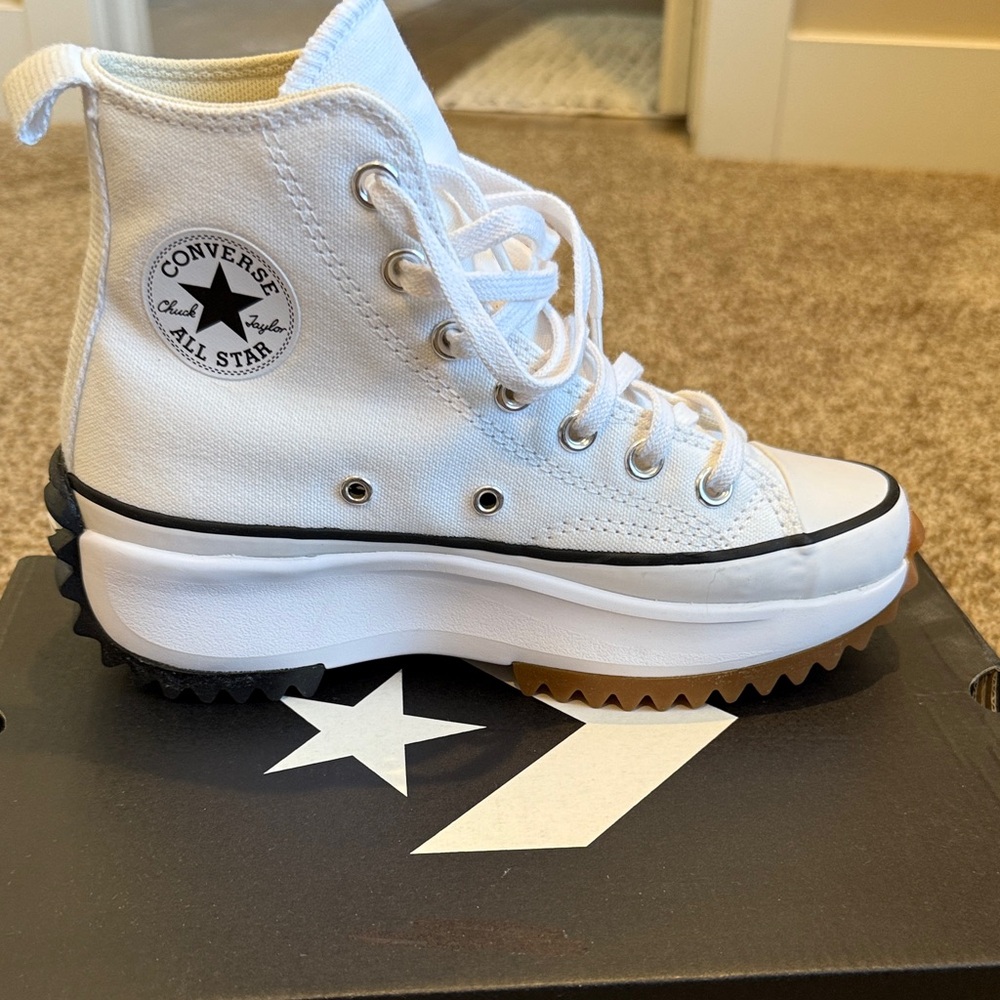 Converse White Platform High-Tops - Picture 5 of 6